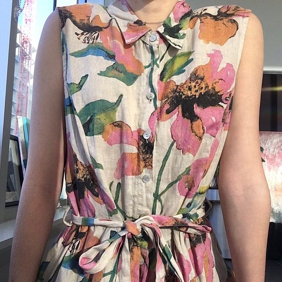 Marisa & Marie linen Floral dress - Picture 2 of 4